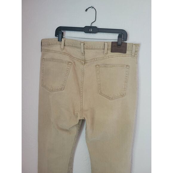 Wrangler Mens Regular Fit Straight Leg Jeans Size 40 x 32 Tan Pockets Casual - Picture 7 of 9